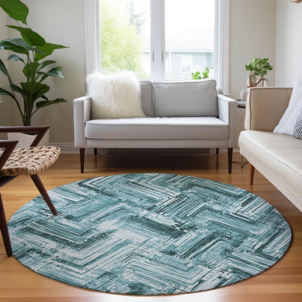Chantille ACN630 Teal 8' x 8' Rug. Picture 6