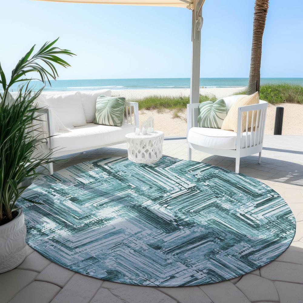 Chantille ACN630 Teal 8' x 8' Rug. Picture 7
