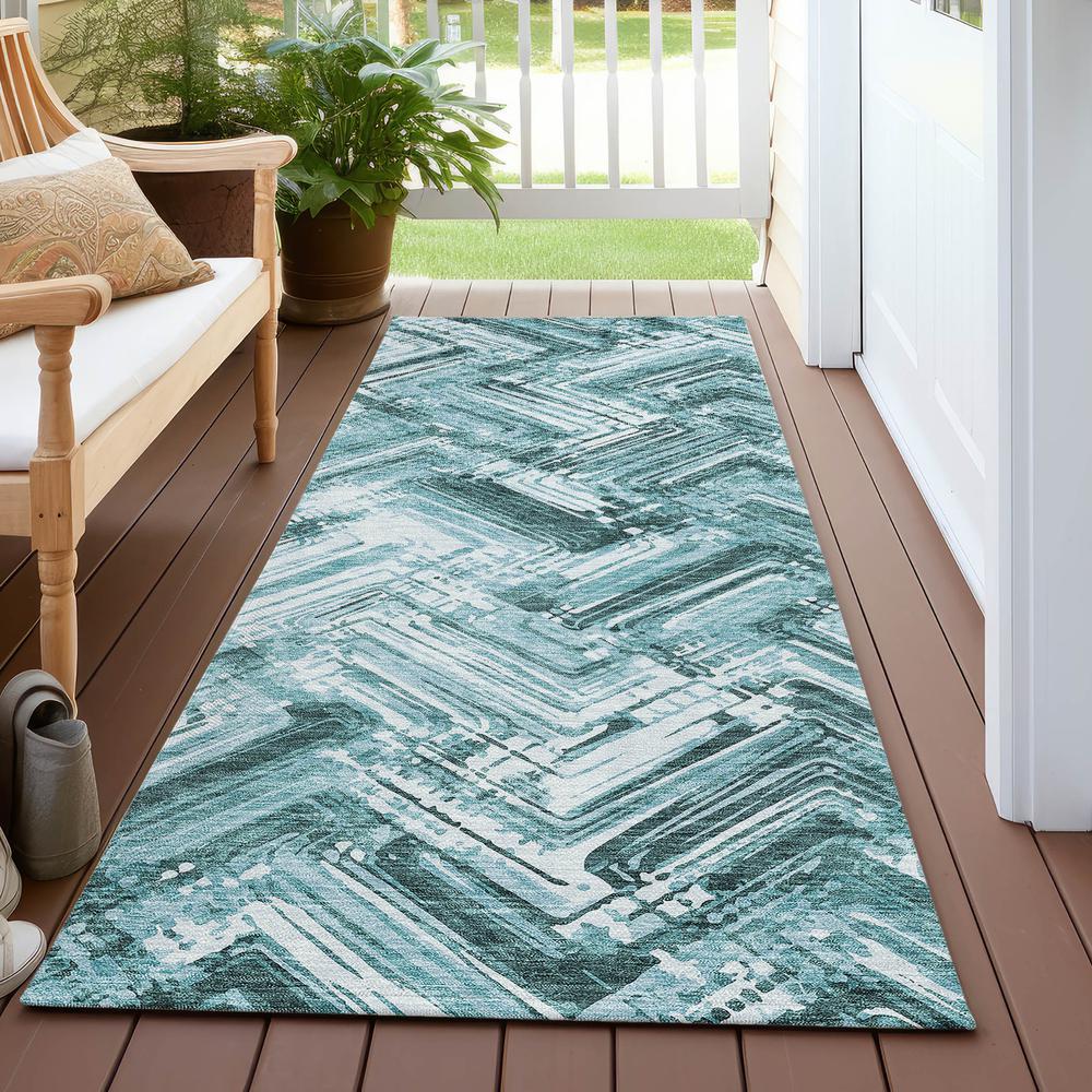 Chantille ACN630 Teal 2'3" x 7'6" Rug. Picture 7