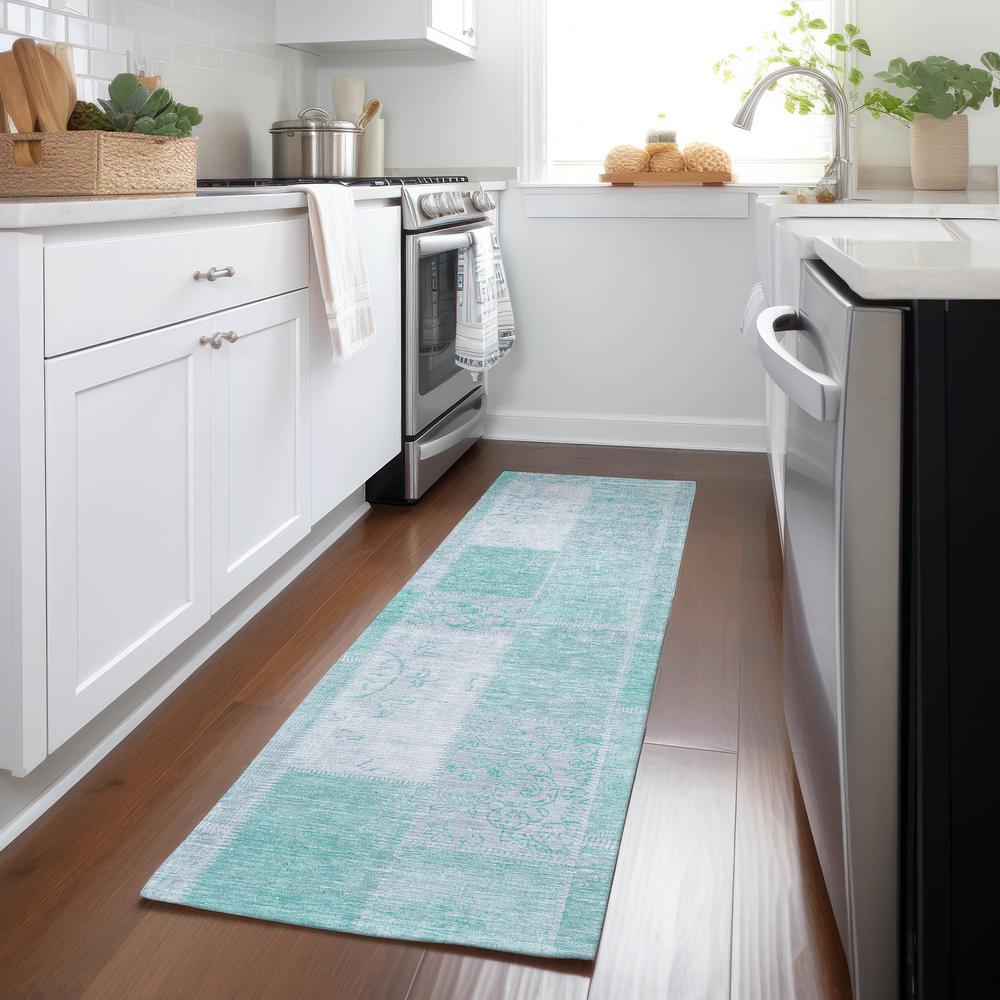 Chantille ACN631 Teal 2'3" x 7'6" Rug. Picture 6
