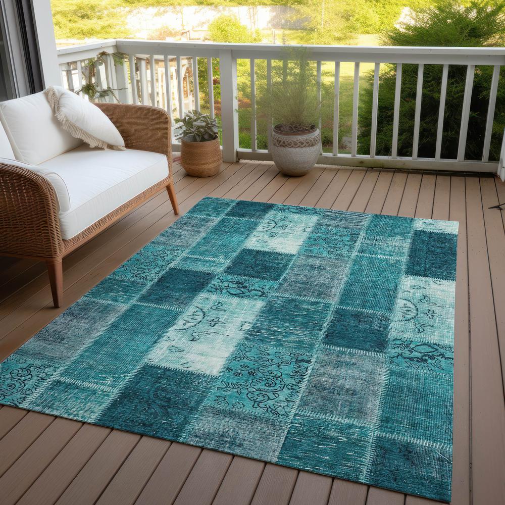 Chantille ACN631 Teal 2'6" x 3'10" Rug. Picture 8
