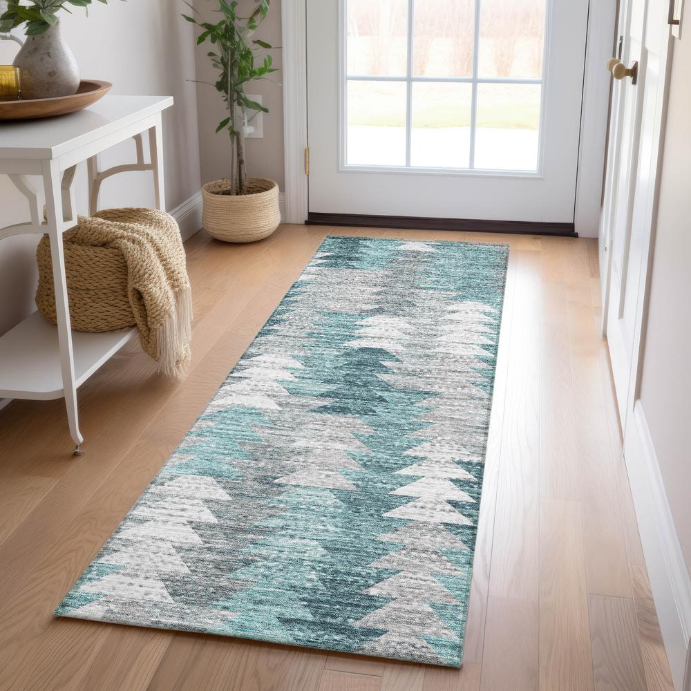 Chantille ACN632 Teal 2'3" x 7'6" Rug. Picture 6