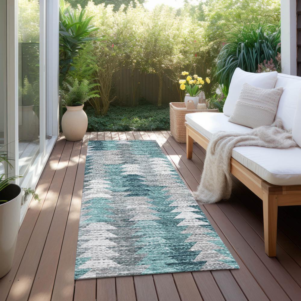 Chantille ACN632 Teal 2'3" x 7'6" Rug. Picture 7