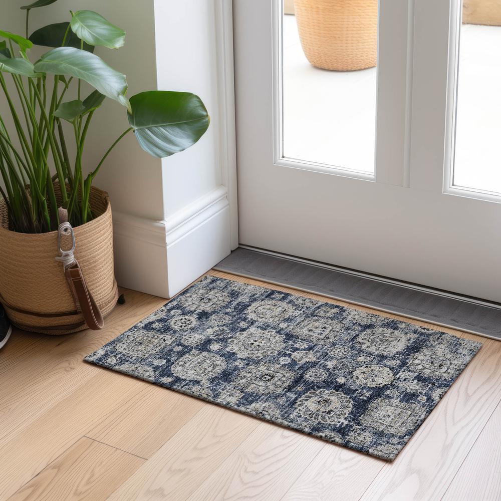 Chantille ACN634 Blue 1'8" x 2'6" Rug. Picture 6