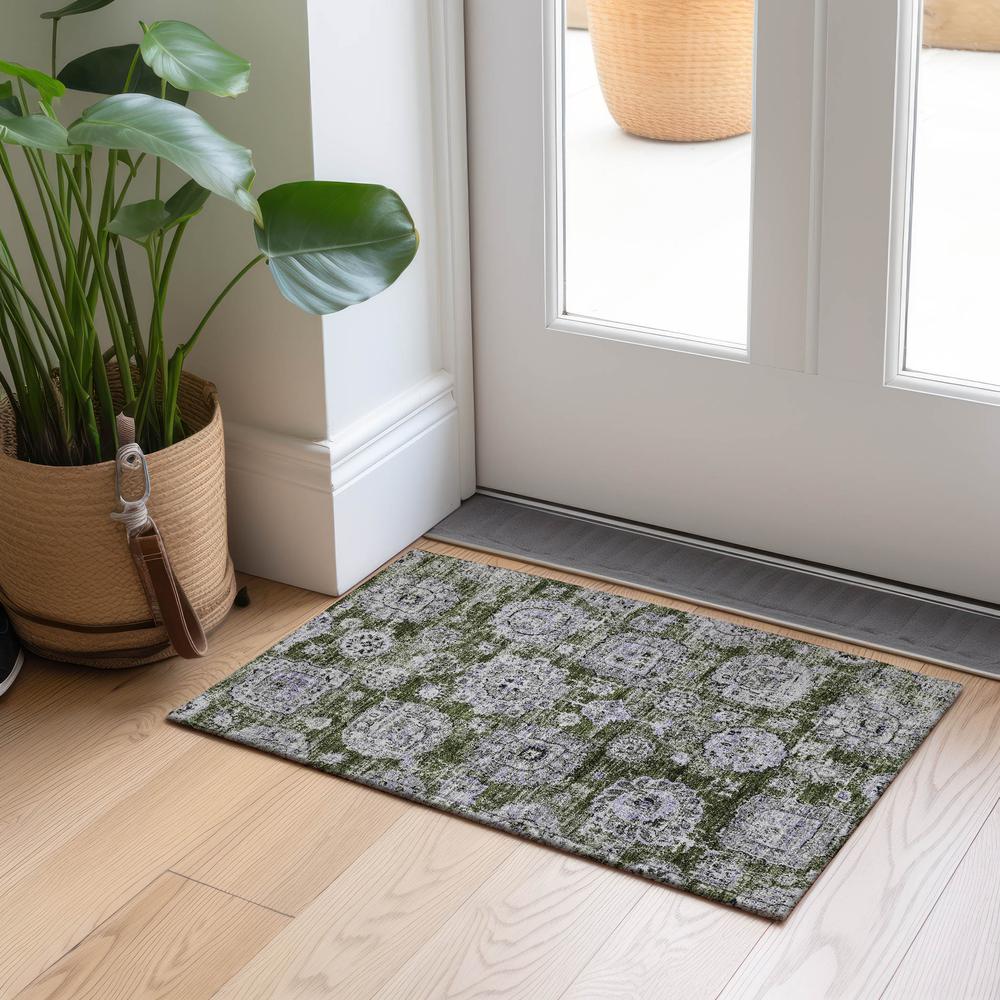 Chantille ACN634 Green 1'8" x 2'6" Rug. Picture 6