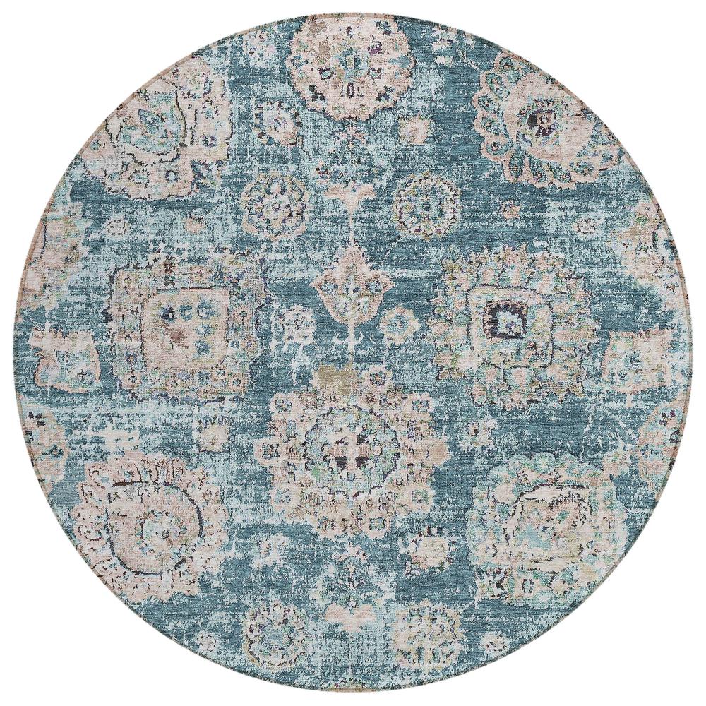 Chantille ACN634 Teal 8' x 8' Rug. Picture 1