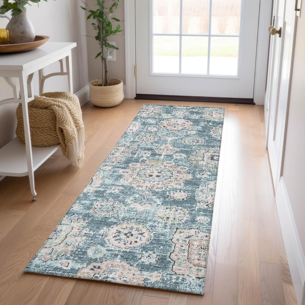 Chantille ACN634 Teal 2'3" x 7'6" Rug. Picture 6