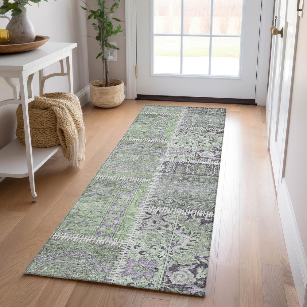 Chantille ACN635 Green 2'3" x 7'6" Rug. Picture 7