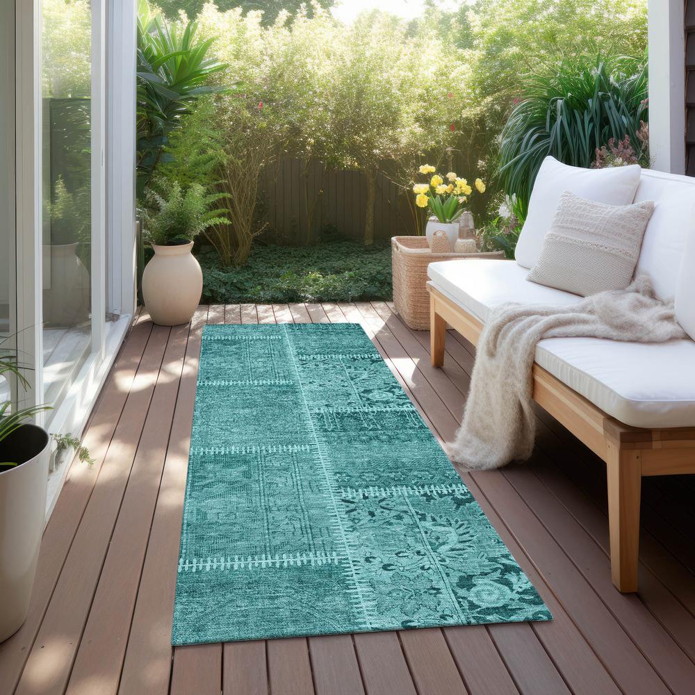 Chantille ACN635 Teal 2'3" x 7'6" Rug. Picture 7
