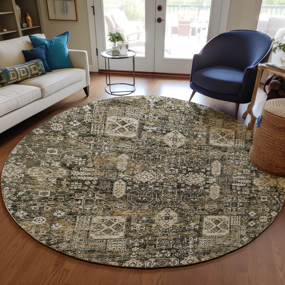 Chantille ACN637 Brown 8' x 8' Rug. Picture 6