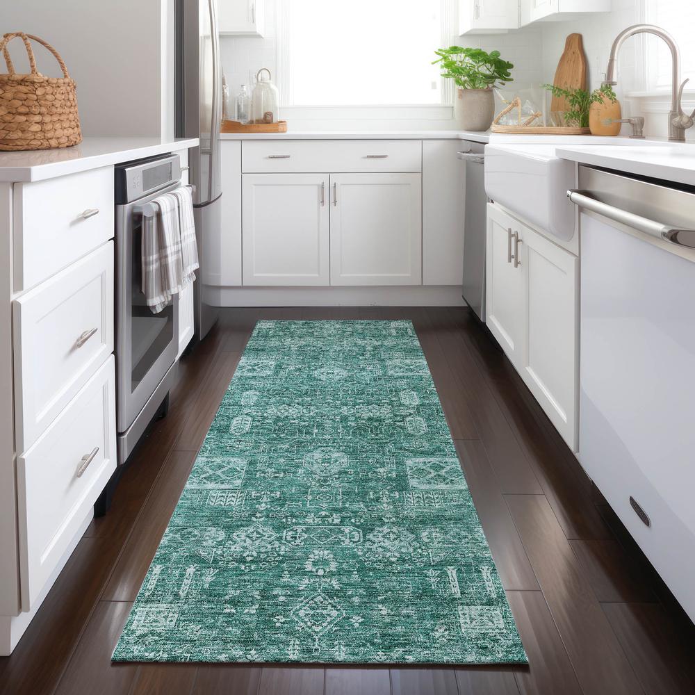 Chantille ACN637 Teal 2'3" x 7'6" Rug. Picture 6