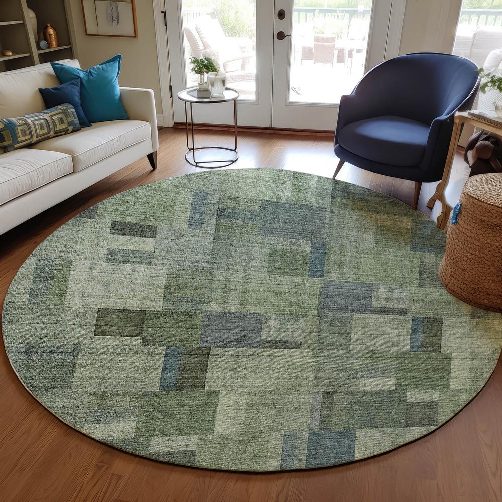 Chantille ACN639 Green 8' x 8' Rug. Picture 6