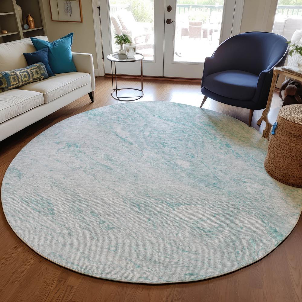 Chantille ACN640 Teal 8' x 8' Rug. Picture 6