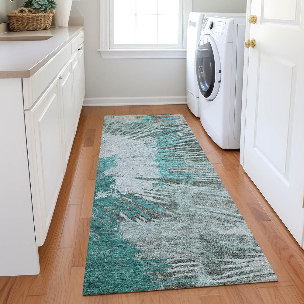 Chantille ACN645 Teal 2'3" x 7'6" Rug. Picture 6