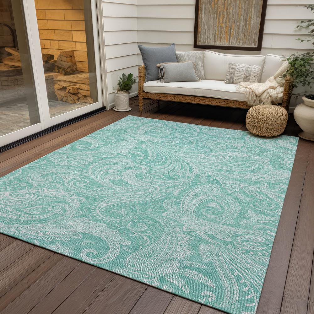 Chantille ACN654 Teal 2'6" x 3'10" Rug. Picture 9