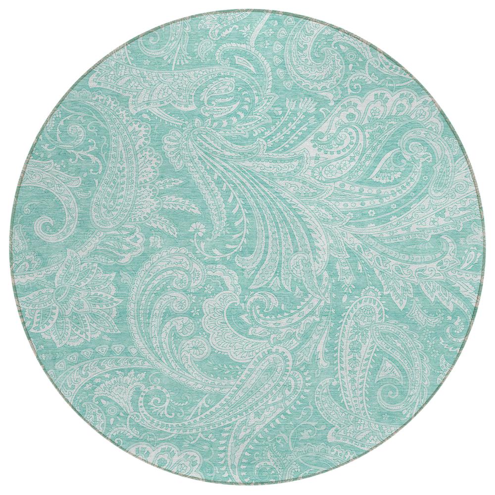Chantille ACN654 Teal 8' x 8' Rug. Picture 1