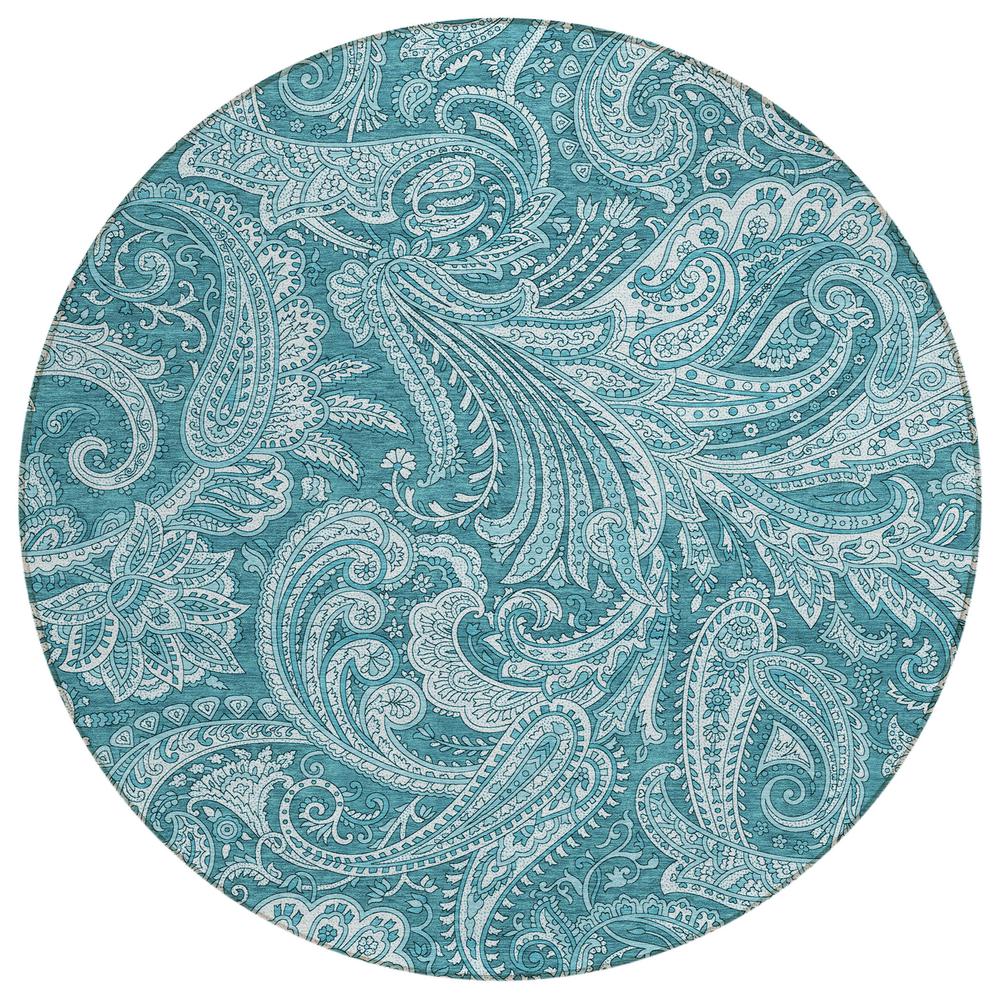 Chantille ACN654 Teal 8' x 8' Rug. Picture 1