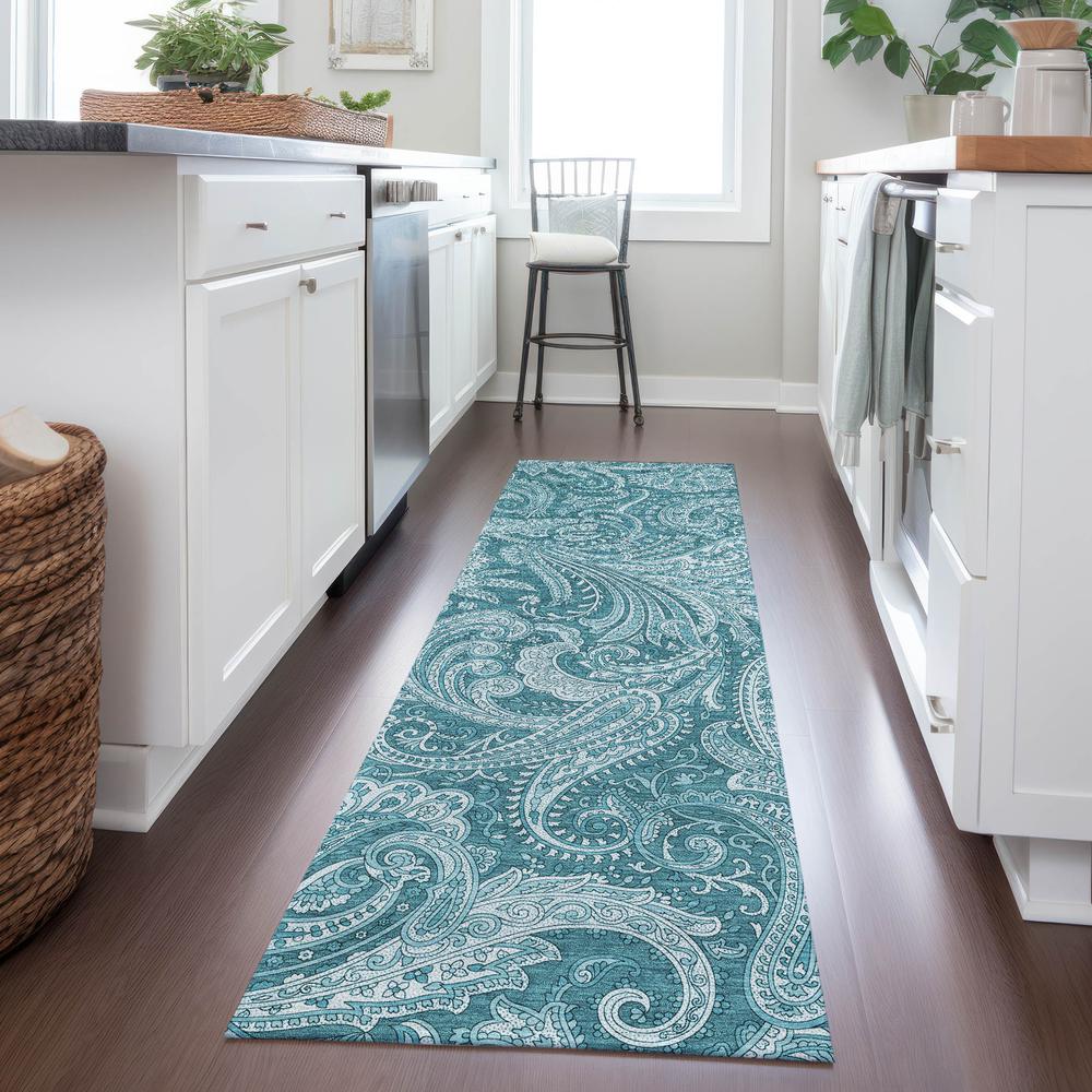 Chantille ACN654 Teal 2'3" x 7'6" Rug. Picture 6