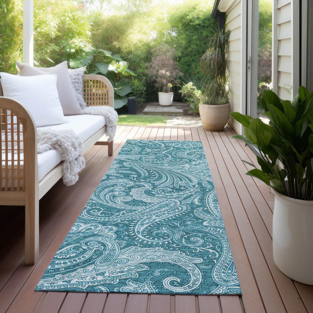 Chantille ACN654 Teal 2'3" x 7'6" Rug. Picture 7