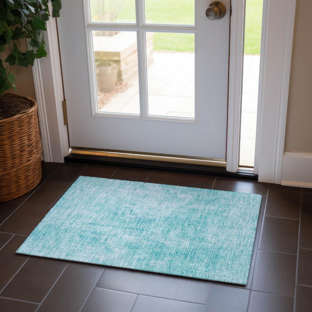 Chantille ACN656 Teal 1'8" x 2'6" Rug. Picture 6