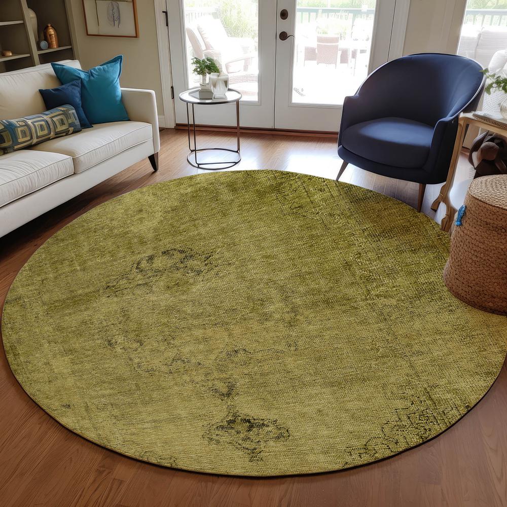 Chantille ACN658 Gold 8' x 8' Rug. Picture 6