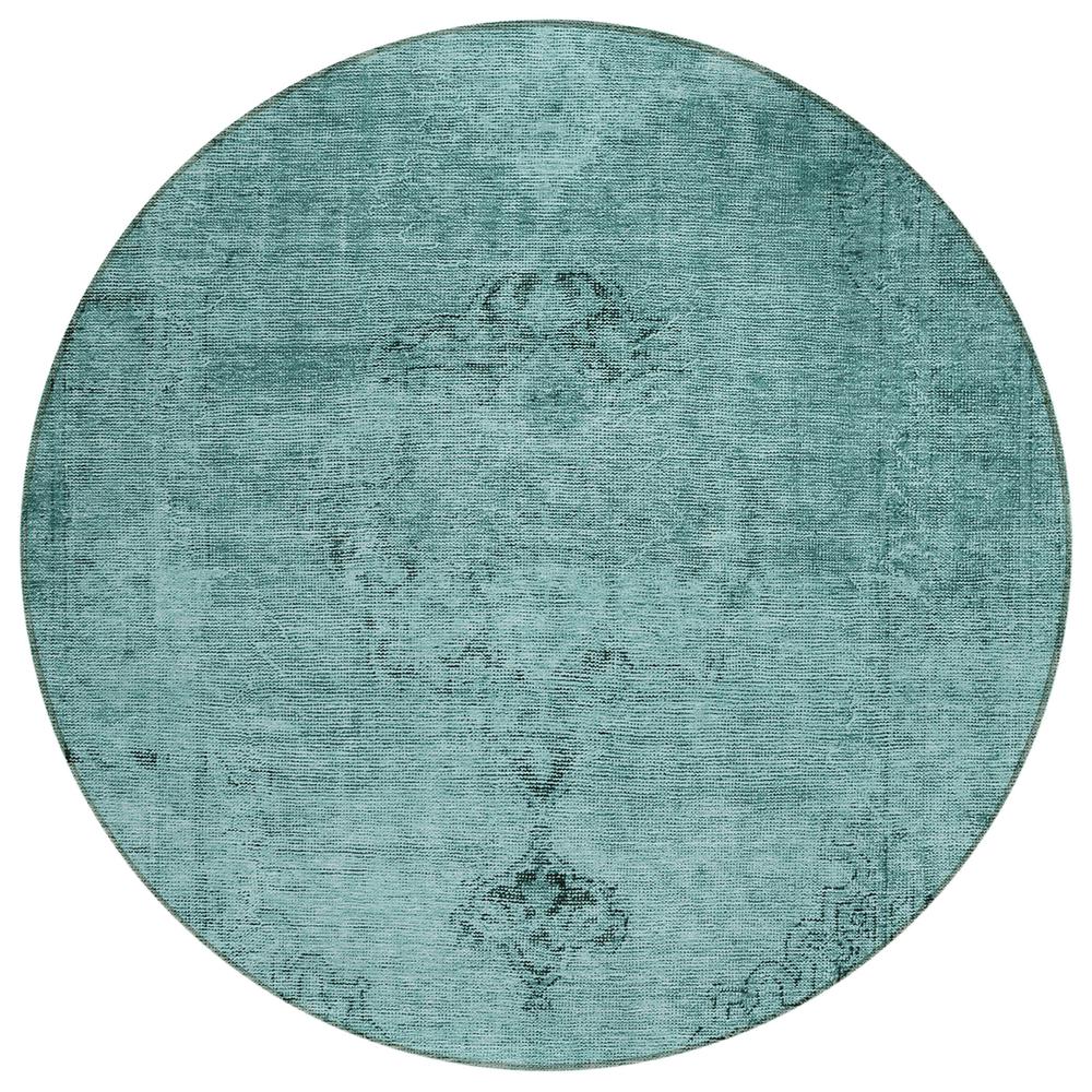 Chantille ACN658 Teal 8' x 8' Rug. Picture 1