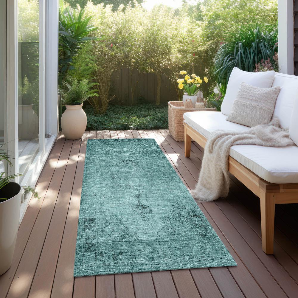 Chantille ACN658 Teal 2'3" x 7'6" Rug. Picture 7
