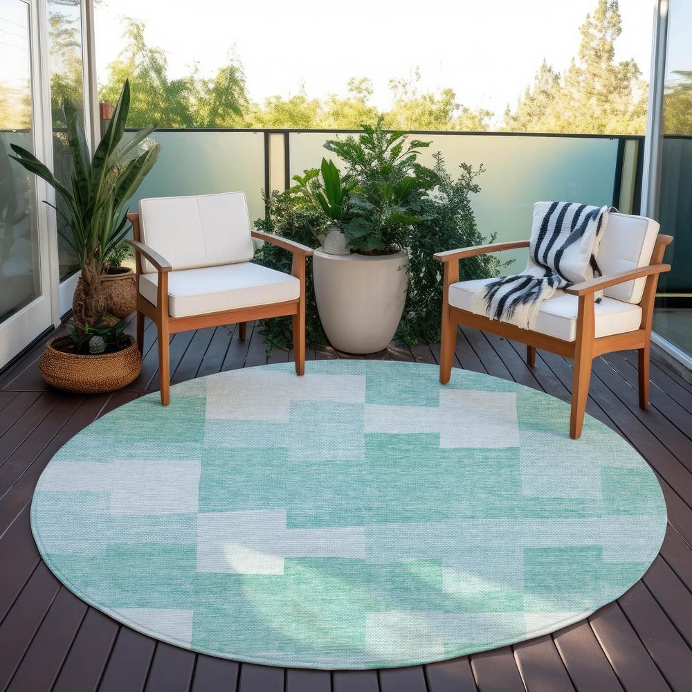 Chantille ACN659 Teal 8' x 8' Rug. Picture 7