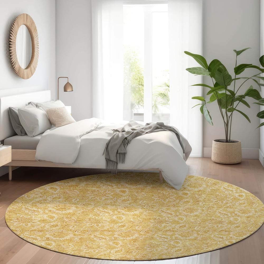 Chantille ACN661 Gold 8' x 8' Rug. Picture 6