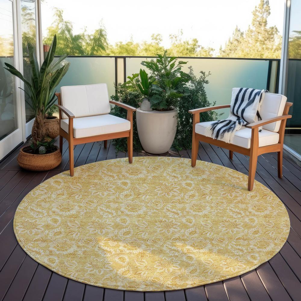 Chantille ACN661 Gold 8' x 8' Rug. Picture 7