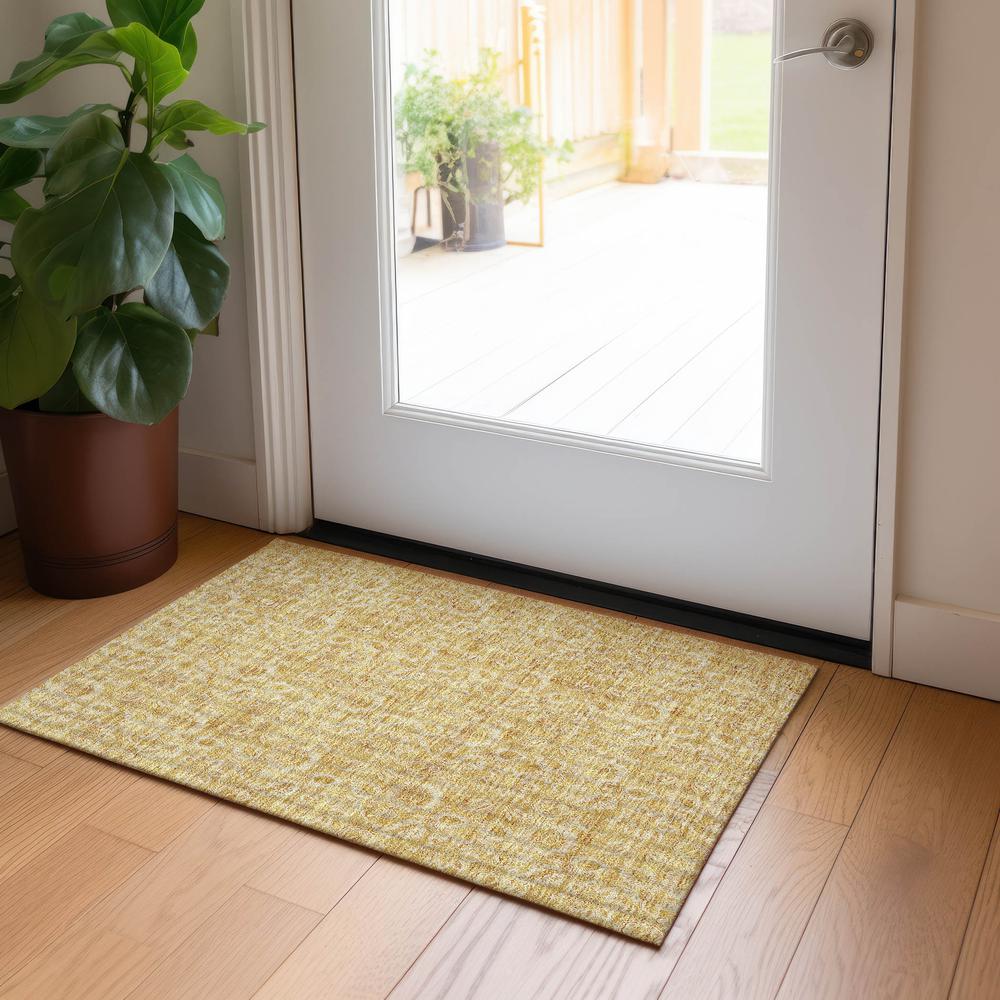 Chantille ACN661 Gold 1'8" x 2'6" Rug. Picture 6