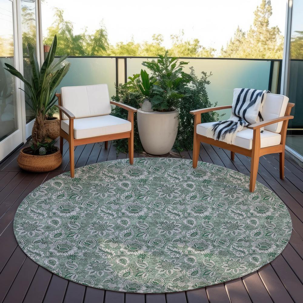 Chantille ACN661 Green 8' x 8' Rug. Picture 7