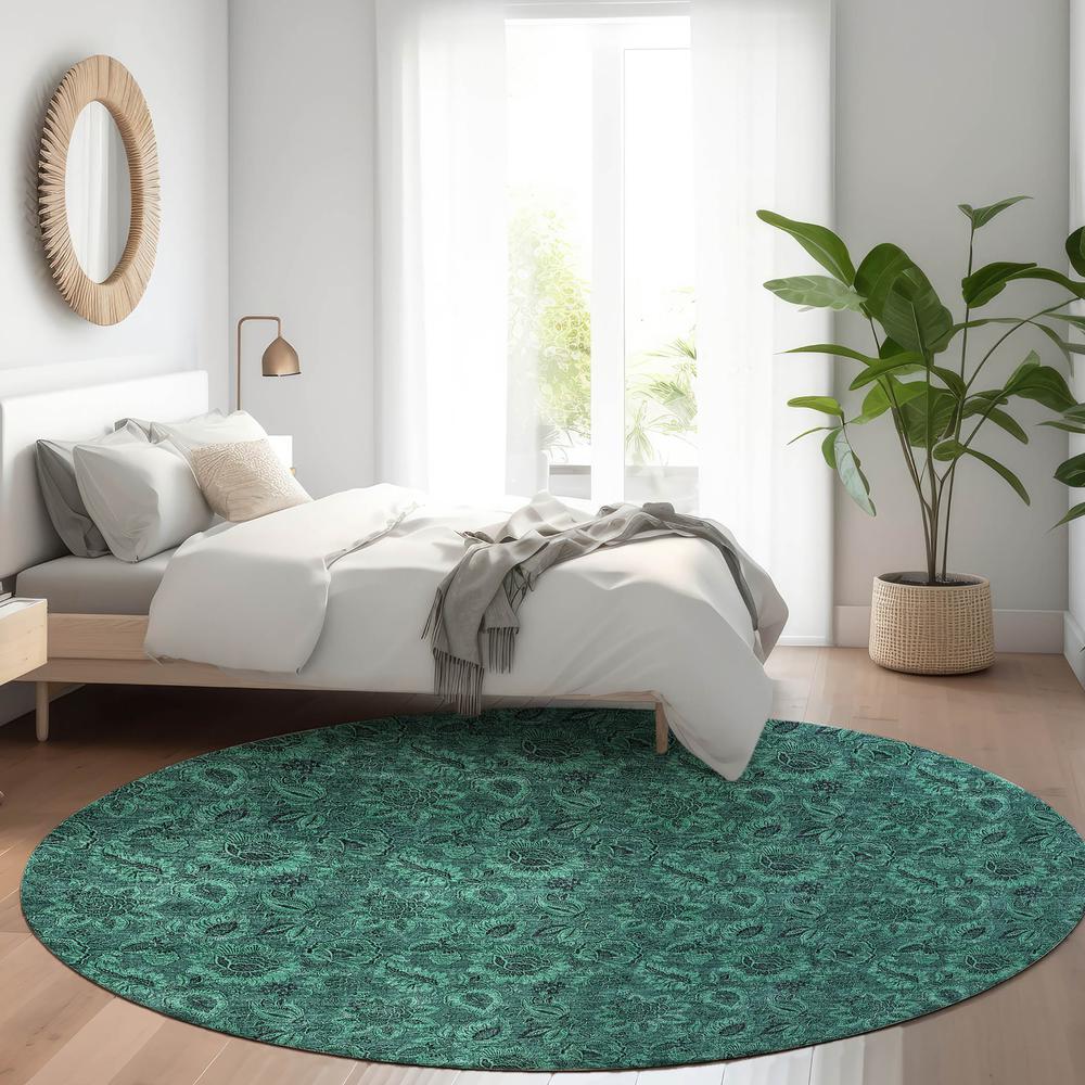 Chantille ACN661 Teal 8' x 8' Rug. Picture 6