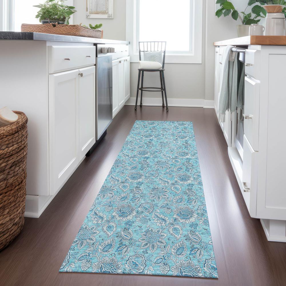 Chantille ACN662 Teal 2'3" x 7'6" Rug. Picture 6