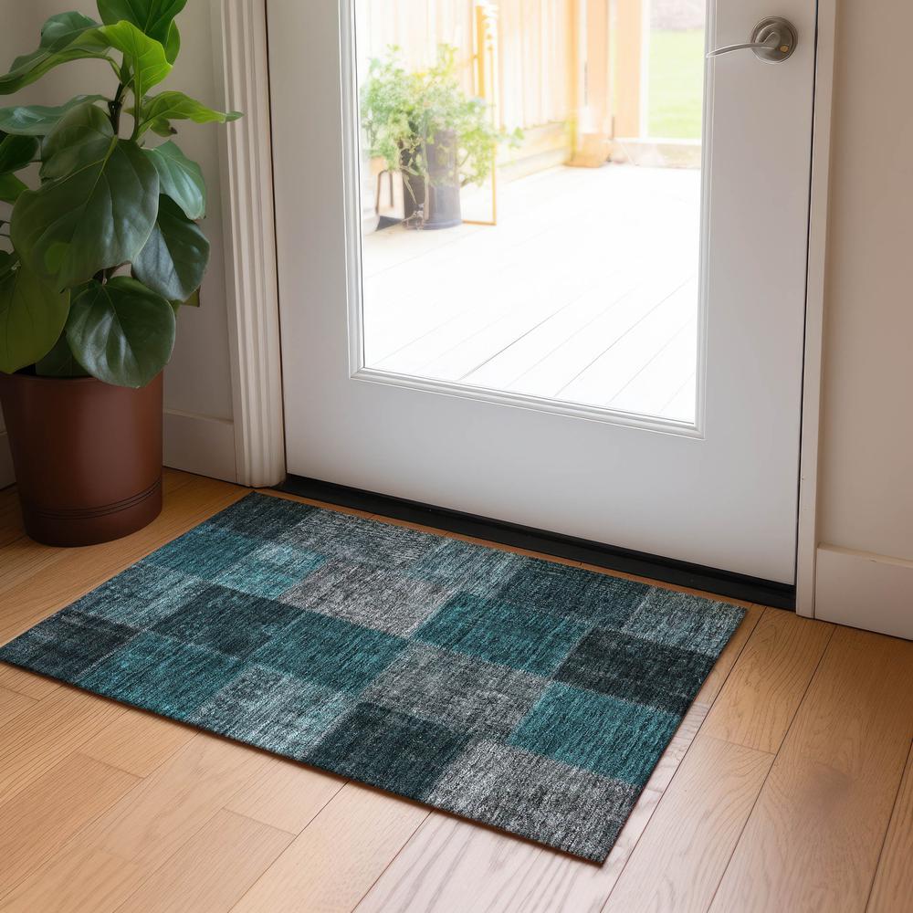 Chantille ACN663 Teal 1'8" x 2'6" Rug. Picture 6