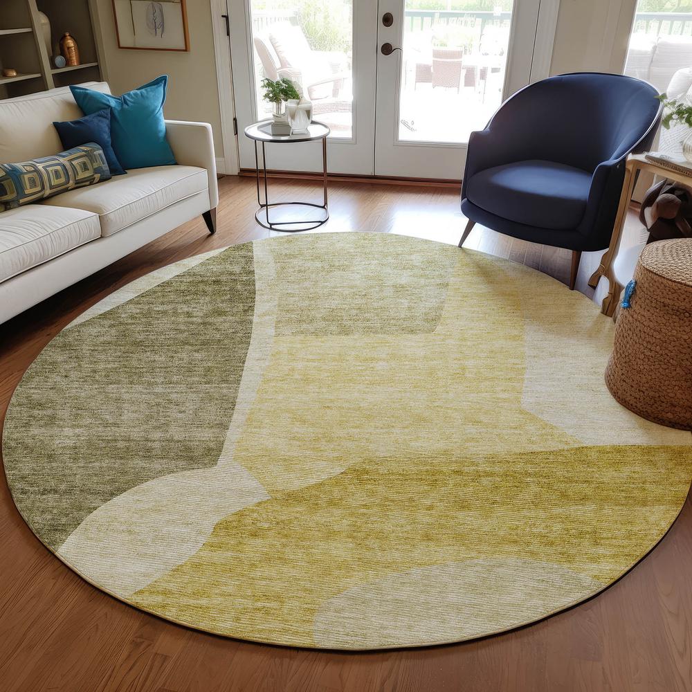 Chantille ACN665 Gold 8' x 8' Rug. Picture 6