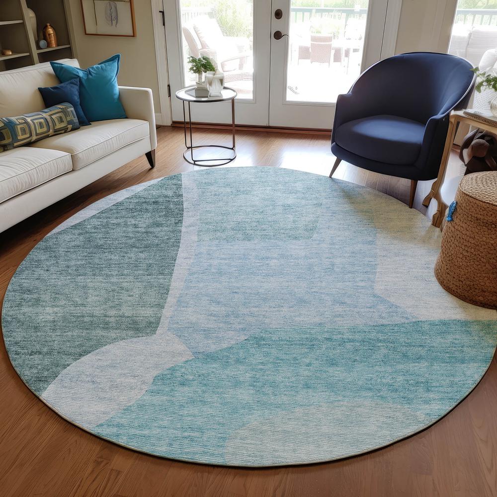 Chantille ACN665 Teal 8' x 8' Rug. Picture 6