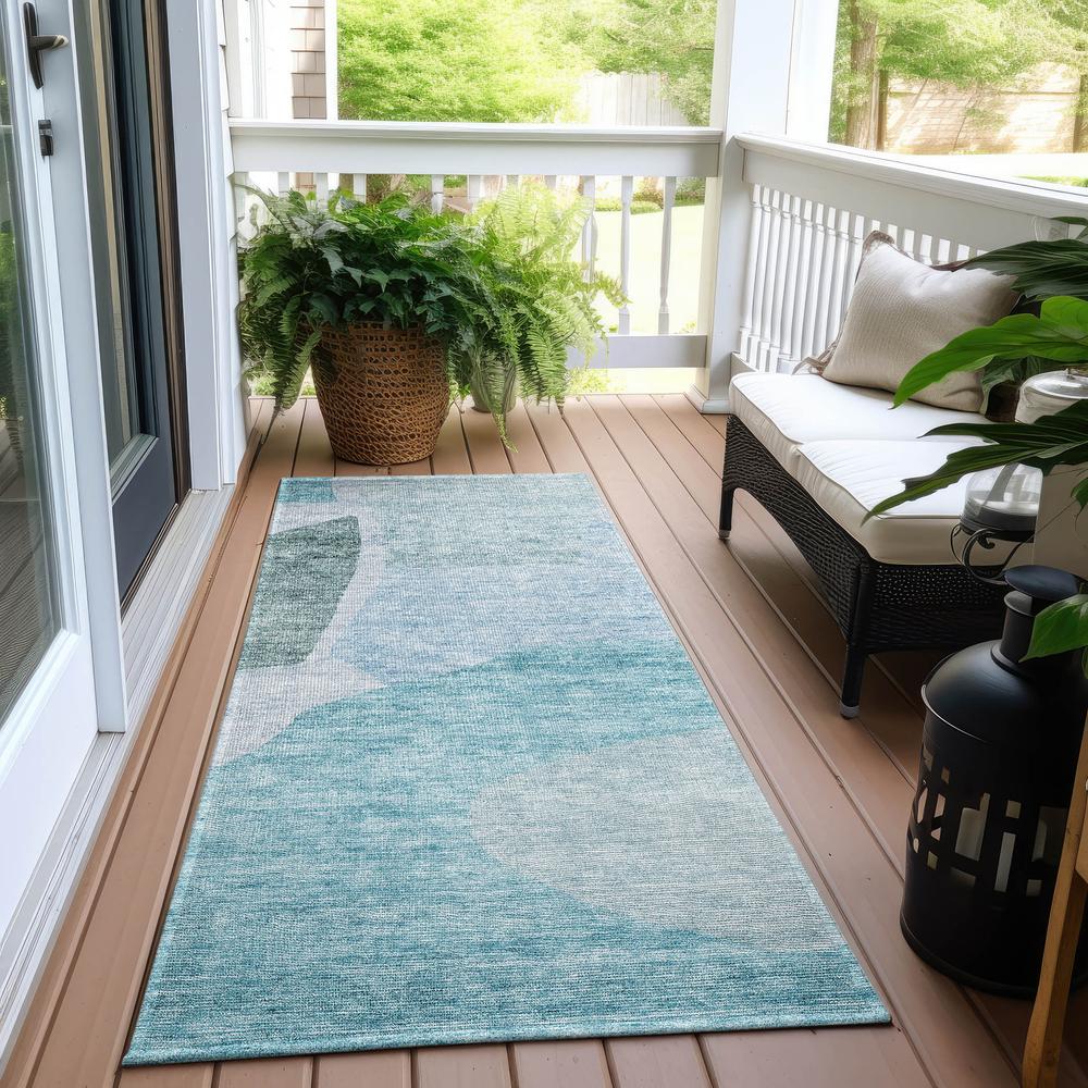 Chantille ACN665 Teal 2'3" x 7'6" Rug. Picture 7