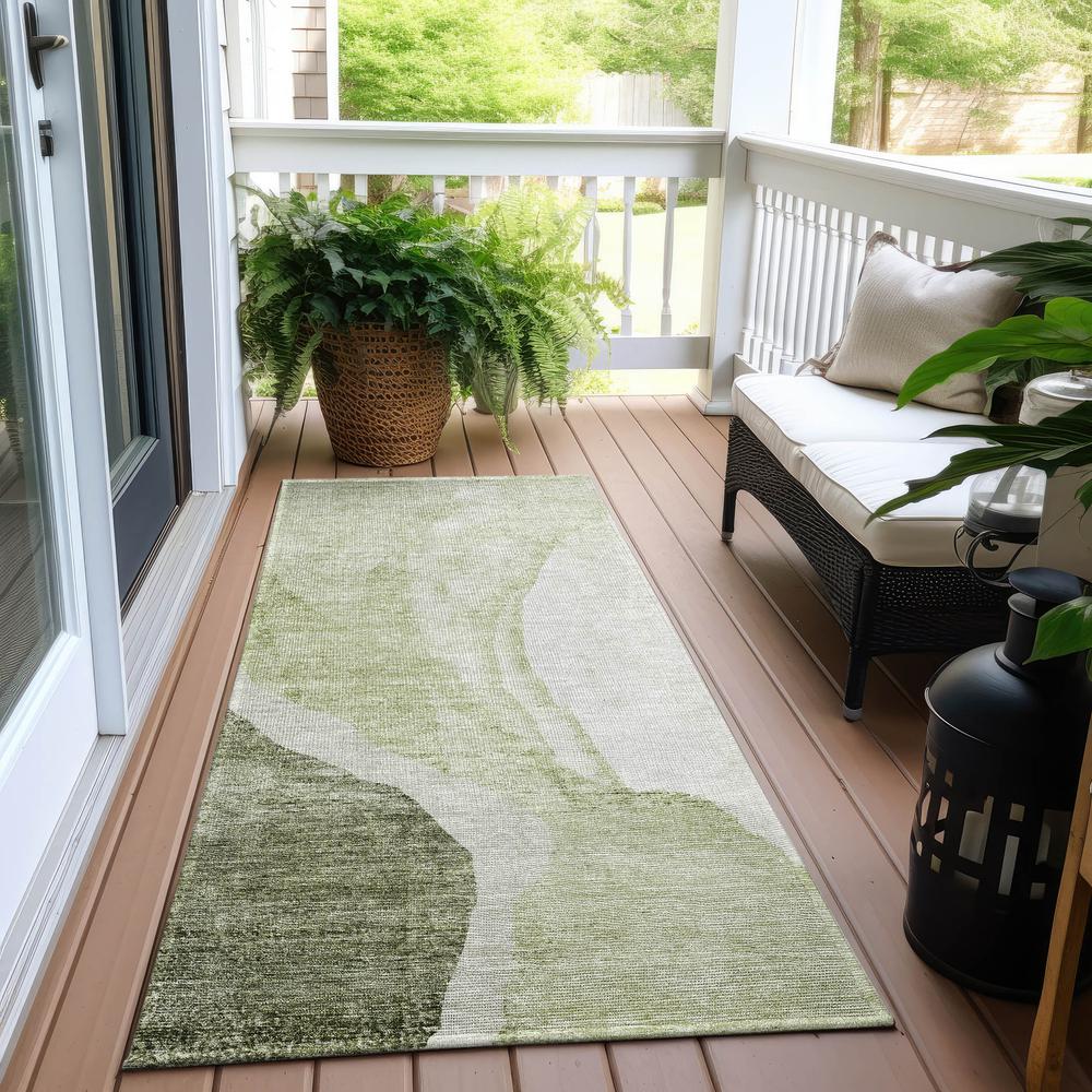 Chantille ACN667 Green 2'3" x 7'6" Rug. Picture 7