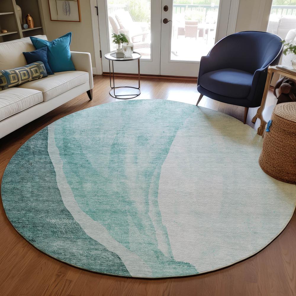 Chantille ACN667 Teal 8' x 8' Rug. Picture 6