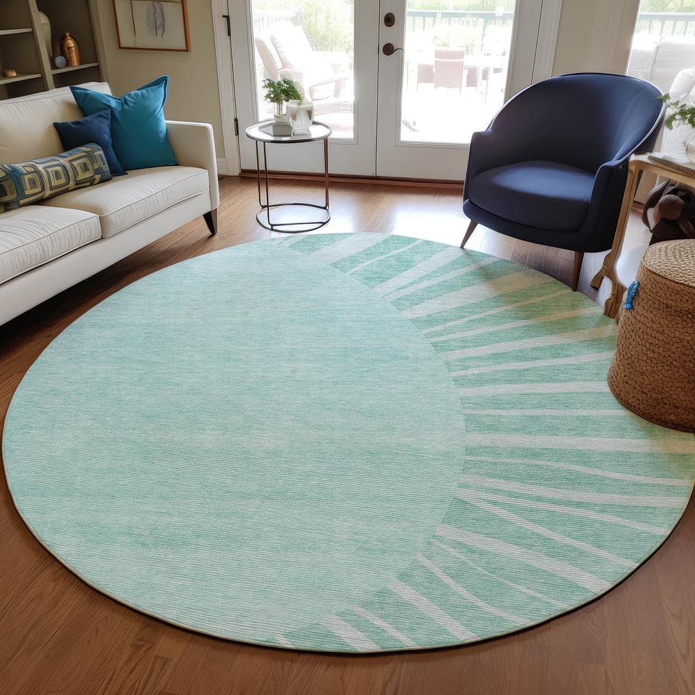 Chantille ACN668 Teal 8' x 8' Rug. Picture 6