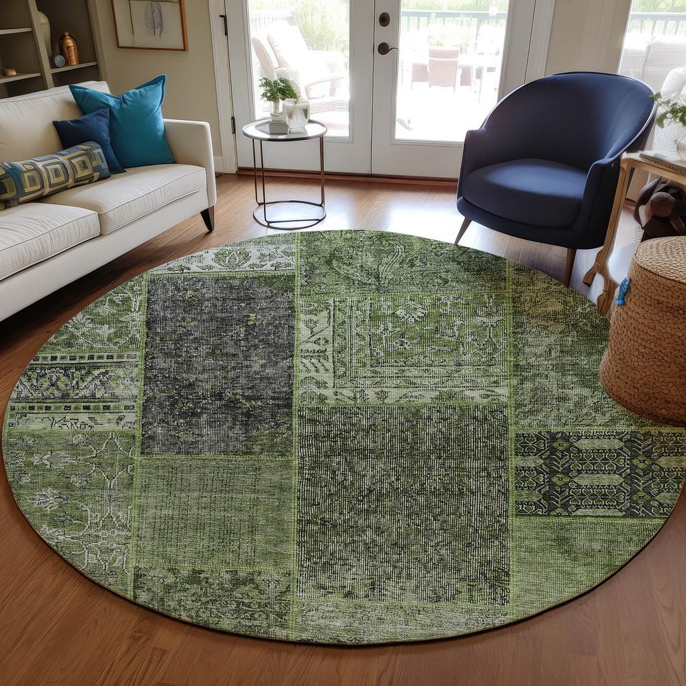 Chantille ACN669 Green 8' x 8' Rug. Picture 6