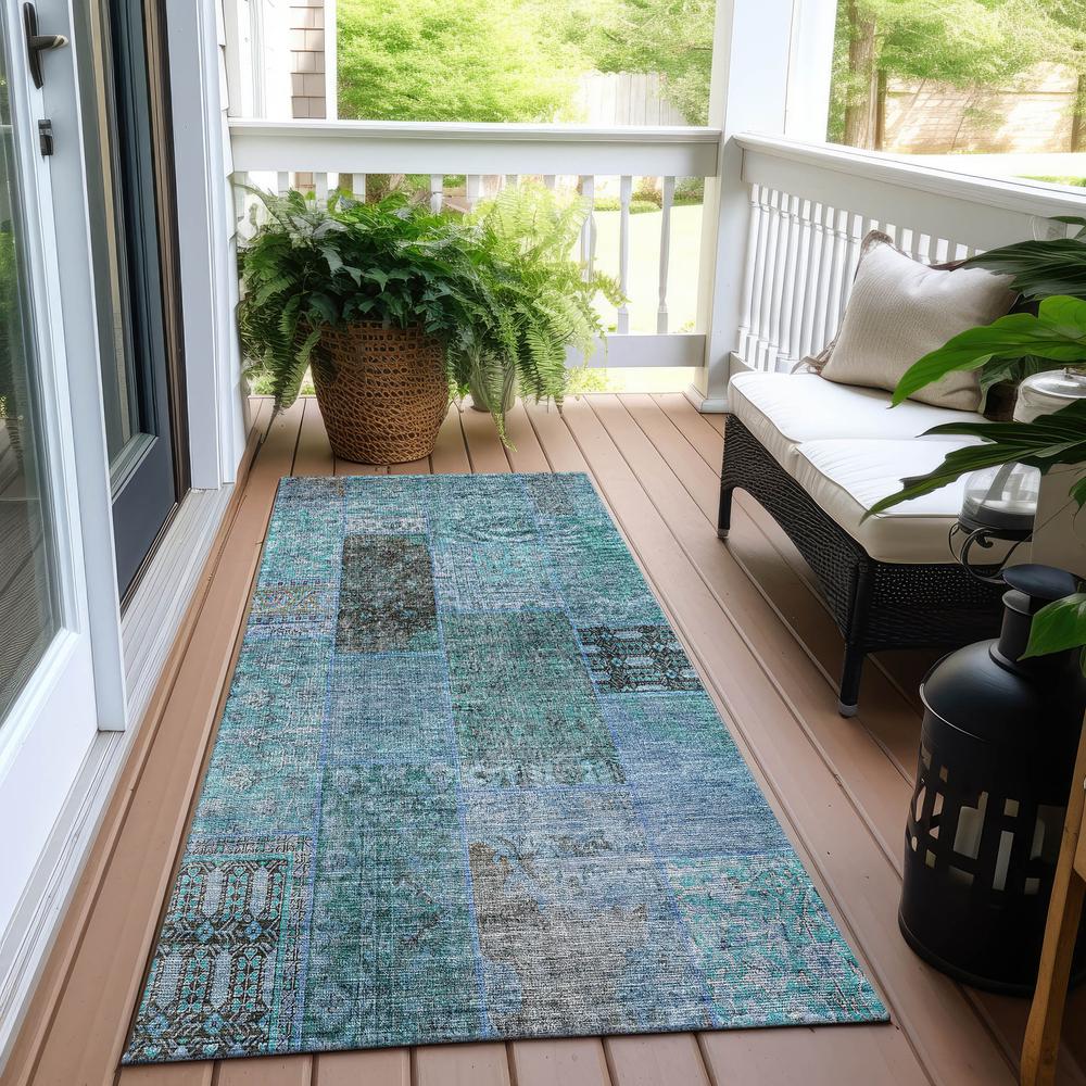 Chantille ACN669 Teal 2'3" x 7'6" Rug. Picture 7