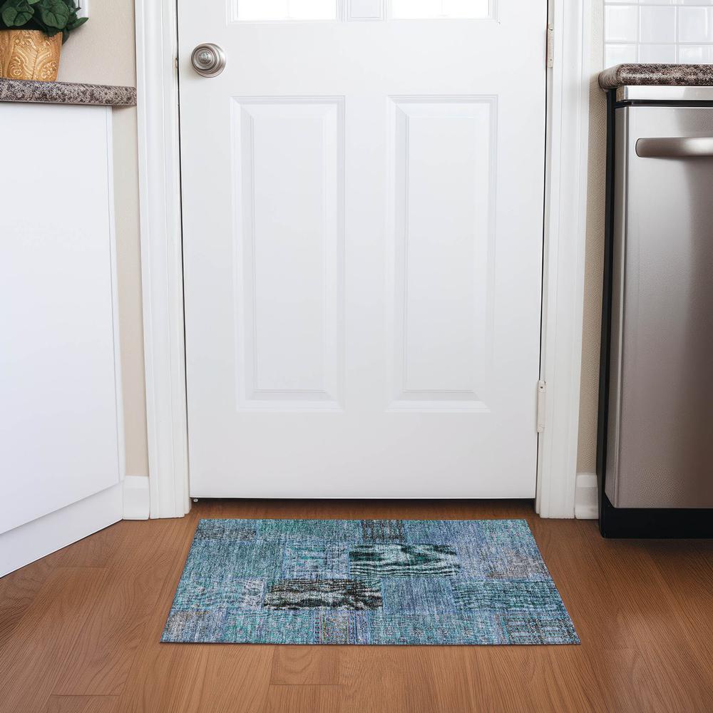 Chantille ACN669 Teal 1'8" x 2'6" Rug. Picture 6