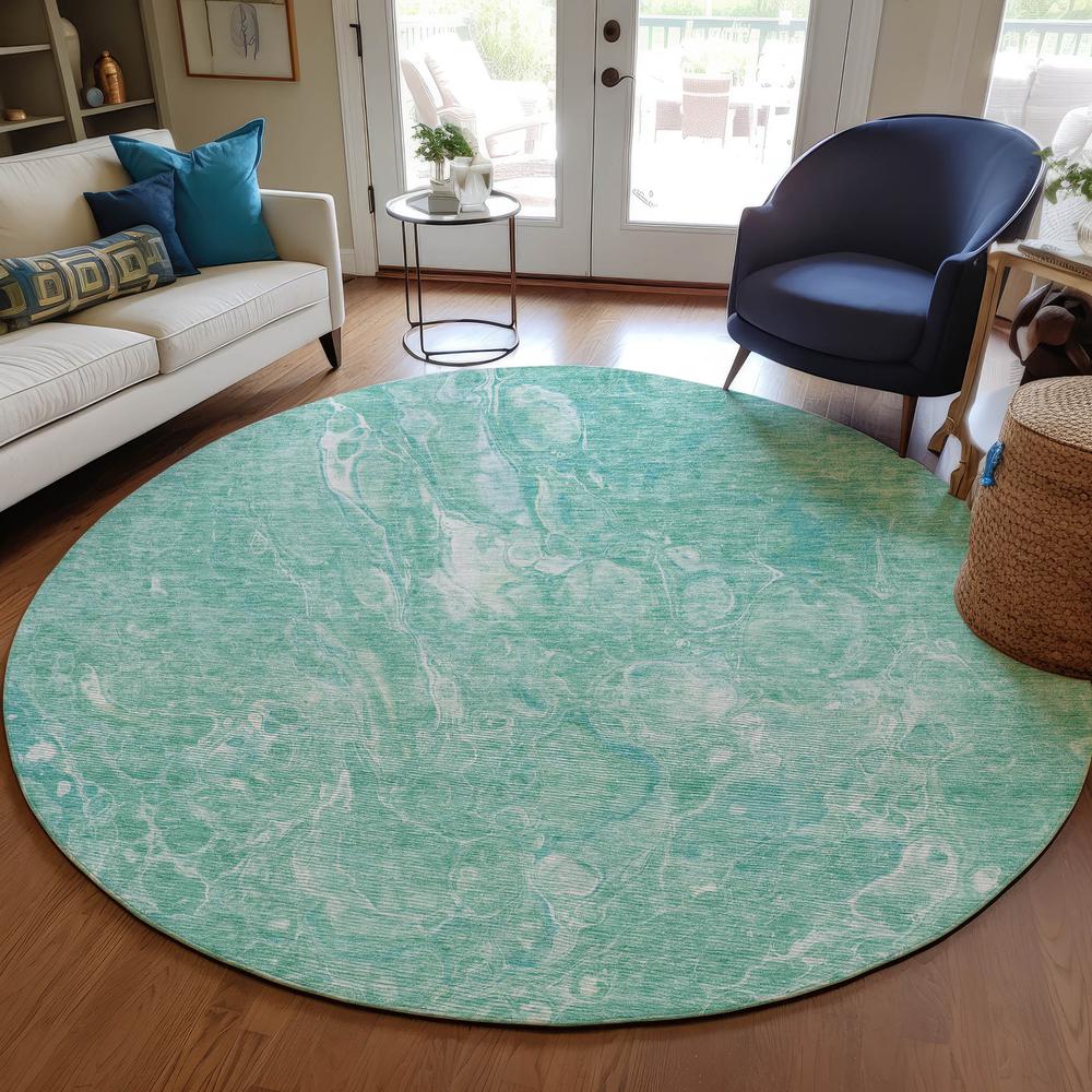 Chantille ACN670 Teal 8' x 8' Rug. Picture 6