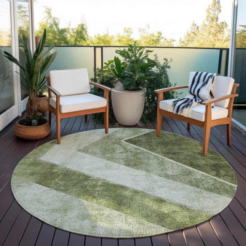 Chantille ACN671 Green 8' x 8' Rug. Picture 7