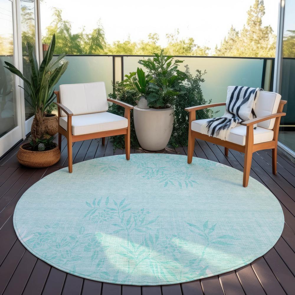 Chantille ACN673 Teal 8' x 8' Rug. Picture 7