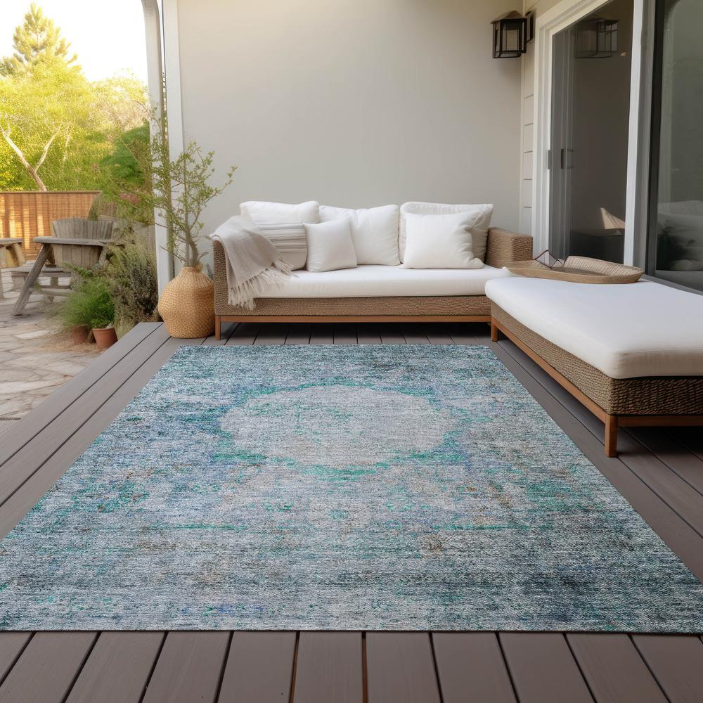 Chantille ACN675 Teal 2'6" x 3'10" Rug. Picture 8