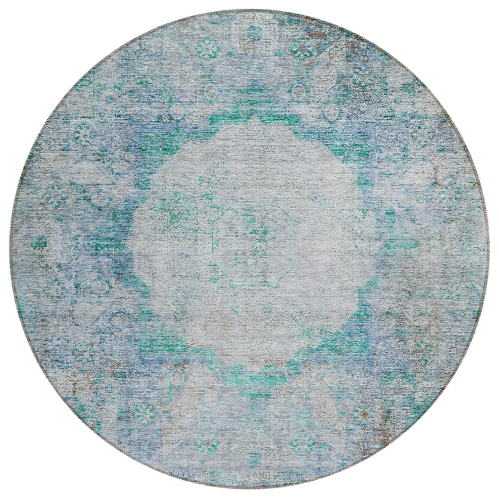 Chantille ACN675 Teal 8' x 8' Rug. Picture 1