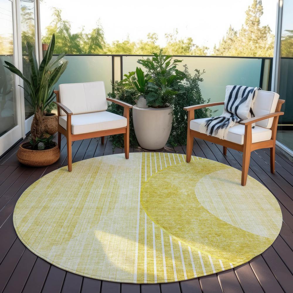 Chantille ACN676 Gold 8' x 8' Rug. Picture 7